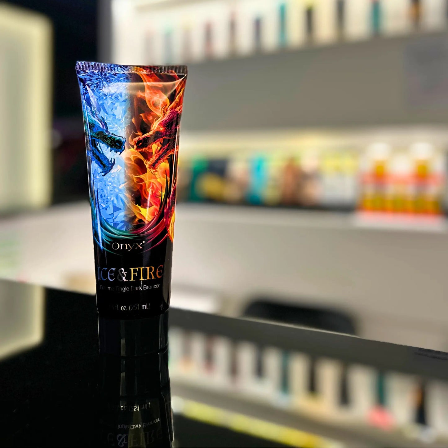 Onyx Ice & Fire Tingle bronzer z efektem chłodząco-mrowiącym do opalania