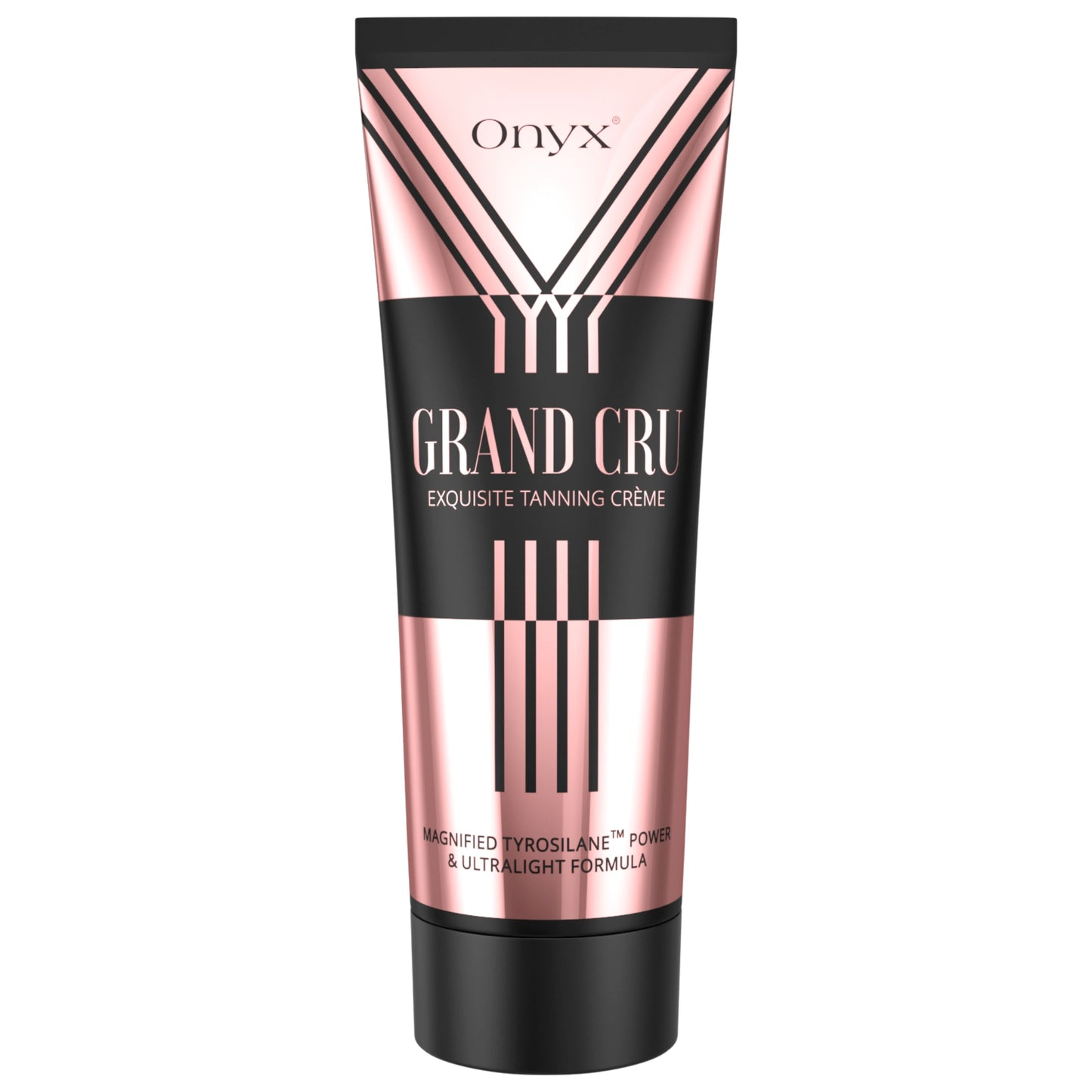 Imagen de producto de la Loción Bronceadora Onyx Grand Cru – lujosa crema blanca con complejo de Tirosilan para un bronceado intenso en solarium