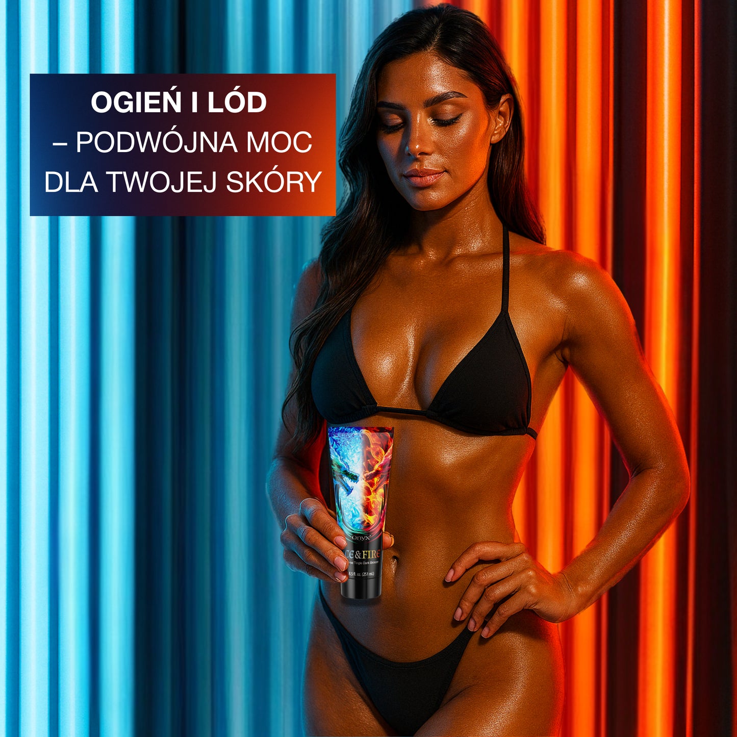 Onyx Ice & Fire Tingle bronzer z efektem chłodząco-mrowiącym do opalania