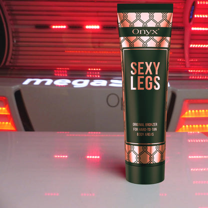 Onyx Sexy Legs Bronceador en solárium con luz roja, perfecto para un bronceado intenso en zonas difíciles como pantorrillas y muslos
