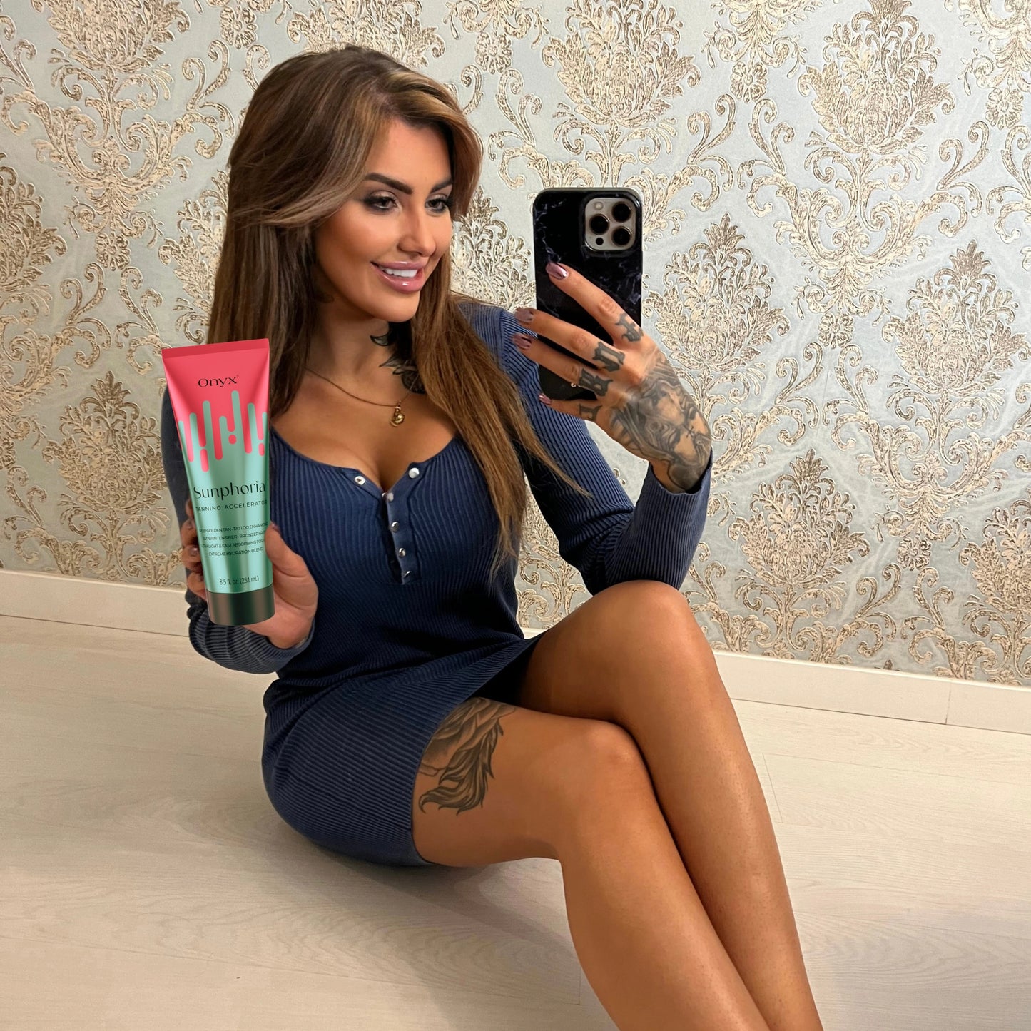 Sunphoria Natural Tanning Accelerator | Bronzer-Free Lotion | Deep Tan